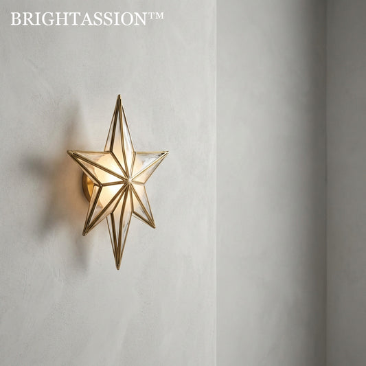 🌟Brightassion™ THE POLARIS GEOMETRIC SCONCE - "Why settle for illuminating a wall when you can adorn it with a star? The Polaris Sconce captures the wild, untamed beauty of celestial geometry within a precise, handcrafted metallic cage."
