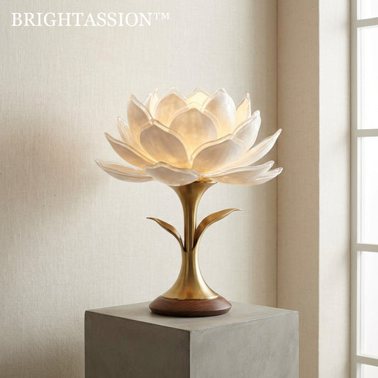 Brightassion™ THE NYMPHAEA BOTANICAL LAMP - "Light, like nature, should unfold gently. By layering frosted glass into the shape of a blooming lotus, we have created a fixture that does not merely shine—it blossoms."